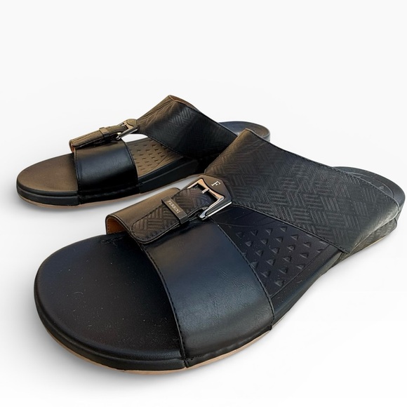 Ferrini Arabic Men's Black Leather Open Toe Sandals Buckle Detail EU 49 US 11.5 - Picture 7 of 14